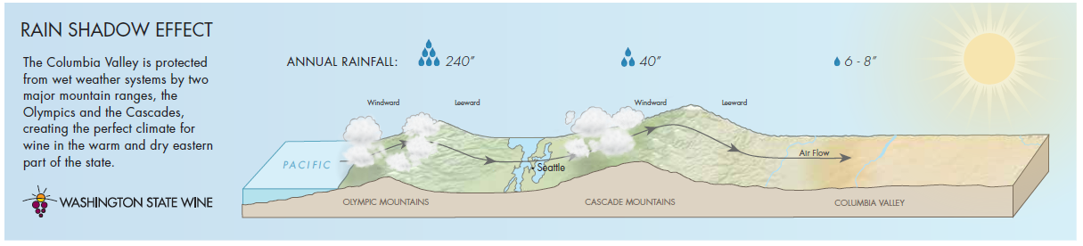 Image showing the Rain Shadow Effect in the Ancient Lakes AVA